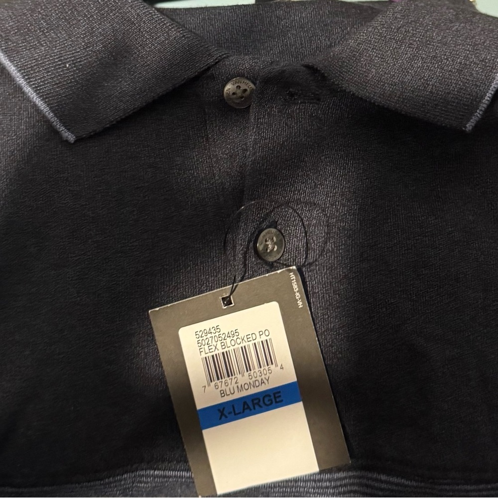 Van Heusen Blue long sleeve Polo Shirt with Classic Collar